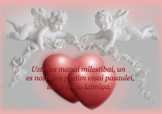 Valentīndienas apsveikuma kartiņa "uzticies manai mīlestībai"