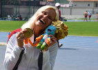 Foto: Šķēpmetēja Dadzīte ar pasaules rekordu iegūst Rio paralimpisko zeltu