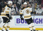 Līdervienība ''Bruins'' atspēlējas, gūst trīs bezatbildes vārtus un pārspēj ''Kings''