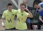 Video: “Riga FC” izcīna pirmo uzvaru telpu futbola fināla sērijā