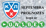 Konkurss: "KHL septembra prognozes kopā ar Unibet.com"