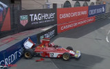 Video: Leklērs Monako trasē nesavalda 1974. gada "Ferrari" un avarē