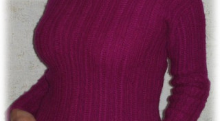 Adīts džemperis no mīkstas angoras dzijas