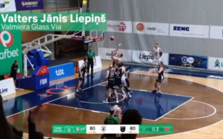 Video: Latvijas-Igaunijas līgas labākajās epizodēs triumfē Liepiņa uzvaras metiens