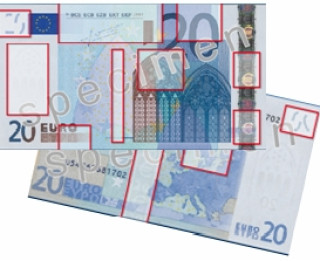 Eiro banknošu pretviltošanas pazīmes