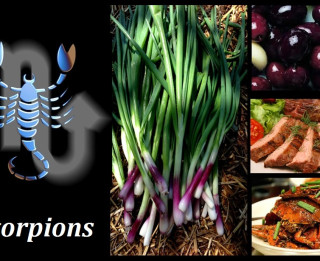 Skorpionu ēdienu izvēle,  galda kultūra un paradumi