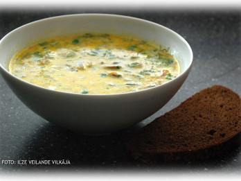 Fotorecepte: Piena zupa ar šampinjoniem