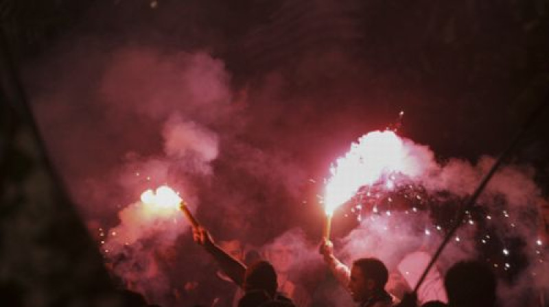 "Panathinaikos" atbalstītāji
Foto: AP