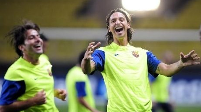 "Barcelona" treniņā pirms Superkausa spēles
Foto: AP