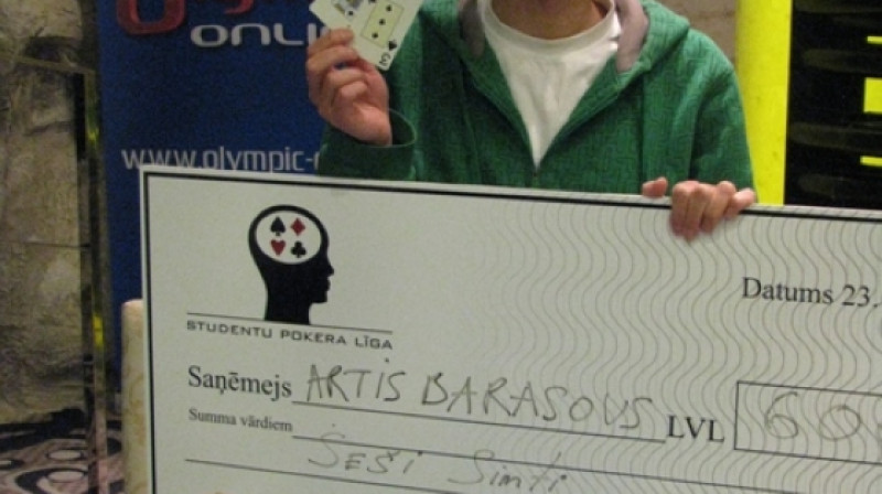 Studentu Pokera līgas II Sezonas uzvarētājs Artis no Latvijas Universitātes