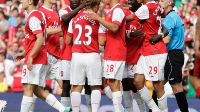 "Arsenal" atzīmē vārtu guvumu
Foto: AP/Scanpix