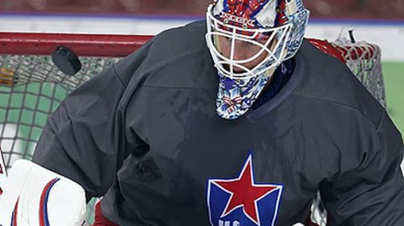 Maskavas ''CSKA'' vārtsargs Stīvs Valikets
Foto: cska-hockey.ru