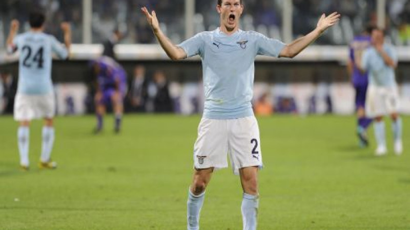 Romas ''Lazio'' aizsarga Stefana Lihtenštainera prieki par uzvaru
Foto: AP/Scanpix