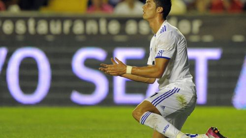 Krištianu Ronaldu ("Real Madrid") Valensijā neizmantoja pāris labas izdevības 
Foto: AFP/ Scanpix