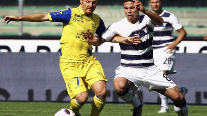 Epizode no spēles starp ''Chievo'' un ''Lazio''
Foto: AP/Scanpix