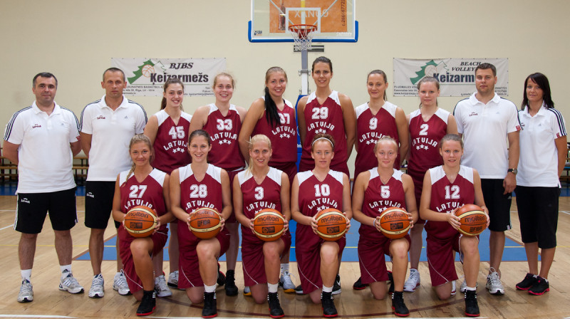 Latvijas U18 izlase.
Foto: Ēriks Biters
