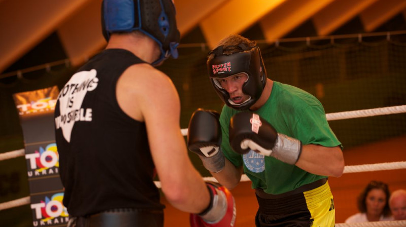 Mairis Briedis, sparingojot pret Vitāliju Kļičko
Foto: Dmitry Abramov