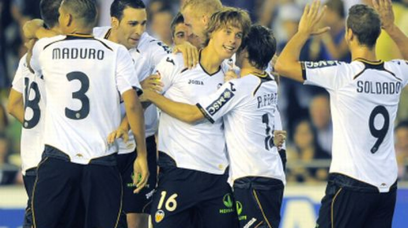 Kārtējo uzvaru izcīnīja arī "Valencia" futbolisti
Foto: AFP/Scanpix