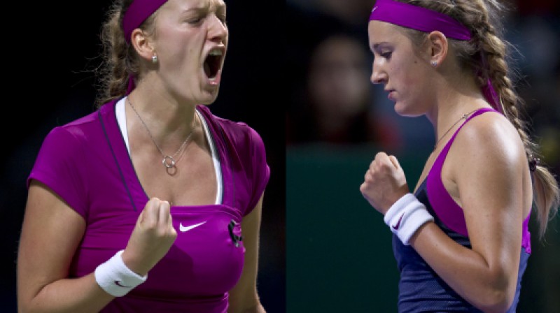 Petra Kvitova un Viktorija Azarenka
Foto: AP/Scanpix