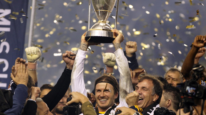 Deivids Bekhems līguma pēdējā gadā ar Losandželosas "Galaxy":  izcīnīja savu pirmo trofeju MLS. Ko tālāk?
FOTO: "Reuters"/"Scanpix"