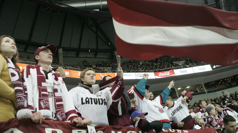 Latvijas izlasei fanu atbalsts  Zviedrijā būs ļoti nepieciešams.
Foto: LHF