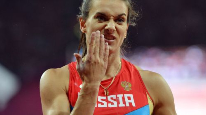 Jeļenai Isinbajevai neizdevās kļūt par trīskārtēju olimpisko čempioni
Foto: AFP./Scanpix
