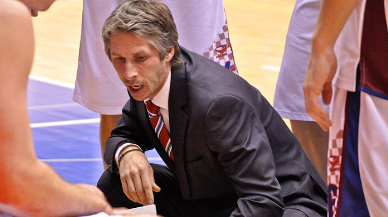 BK Jelgava galvenais treneris Kaspars Vilcāns: divas uzvaras uzlabojušas bilanci un omu.
Foto: rusantro.com