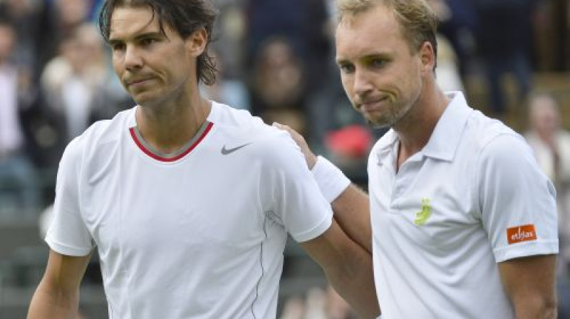 Rafaels Nadals un Stīvs Darsī
Foto: Reuters/Scanpix