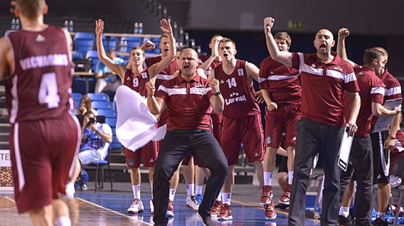 Latvijas U20 izlase: uz Eiropas čempionāta otro posmu ar divām uzvarām tabulā.
Foto: fibaeurope.com