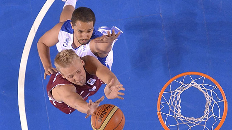 Jānis Bērziņš un Latvijas U20 izlase: uz Eiropas čempionāta ceturtdaļfinālu ar bilanci 6-1.
Foto: fibaeurope.com