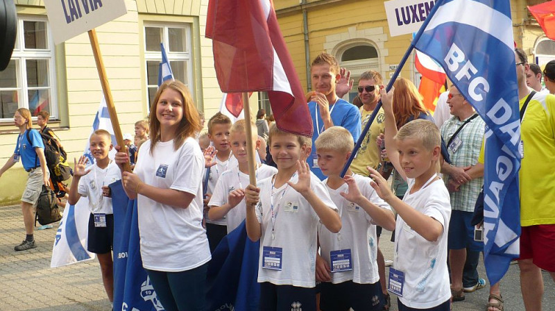 BFC "Daugava" spēlētāji atklāšanas parādē
Foto: bfcdaugava.lv