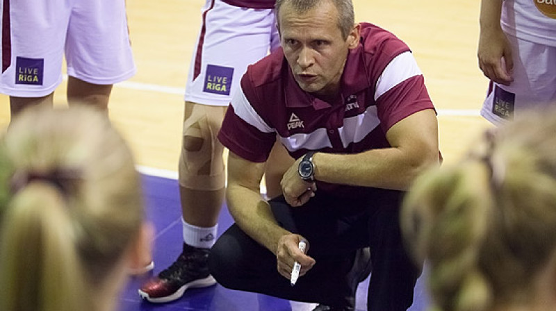 Latvijas U16 izlases galvenais treneris Ainārs Čukste.
Foto: FIBAEurope.com