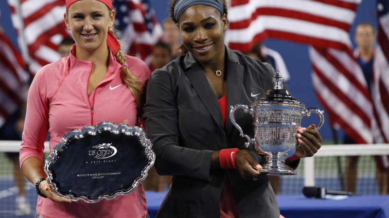 Viktorija Azarenka un Serēna Viljamsa
Foto: Reuters/Scanpix