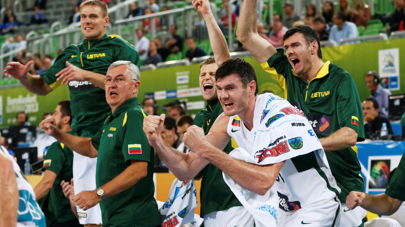 Lietuvieši ''EuroBasket 2013'' otro posmu sākuši ar uzvaru. Foto: AP/Scanpix.