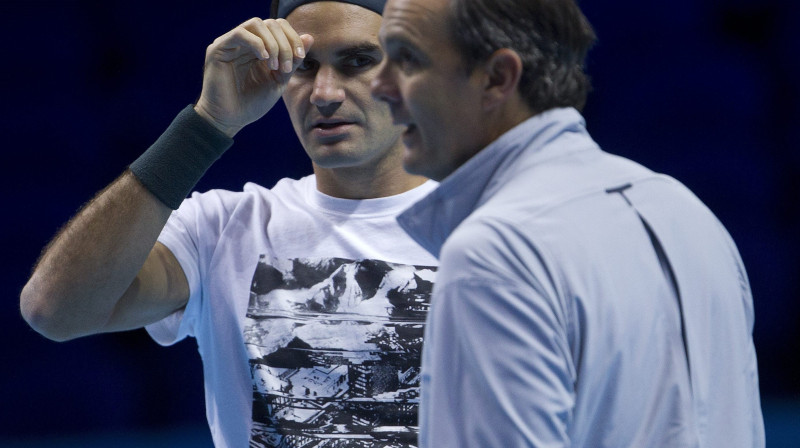 Rodžers Federers un Pols Anakone
Foto: Professional Sport/Scanpix