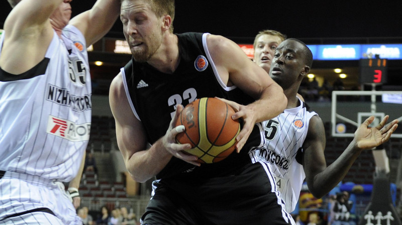 Džastins Hamiltons VEF rindās 2013. gadā 
Foto: Romāns Kokšarovs, Sporta Avīze, f64