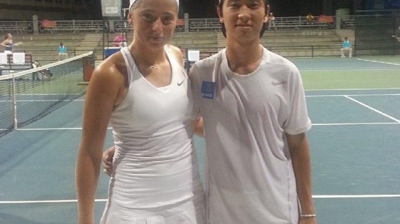 Aļona Ostapenko un Daniels Apelgrēns
Foto: Sweolympic