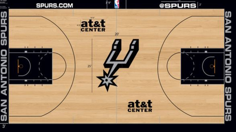 Jaunais "Spurs" mājas grīdas vizuālais izskats