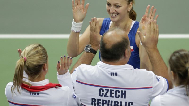Petra Kvitova ar Čehijas komandu
Foto: AP/Scanpix