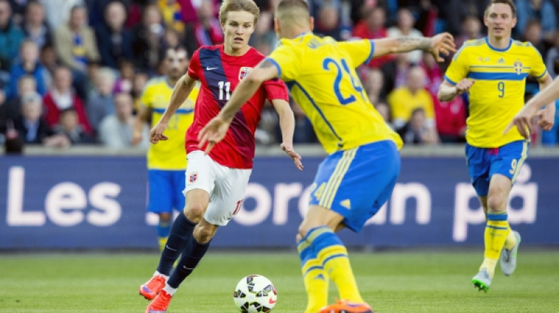 Norvēģu talants Martins Ēdegors pret Zviedriju
Foto: AP/Scanpix