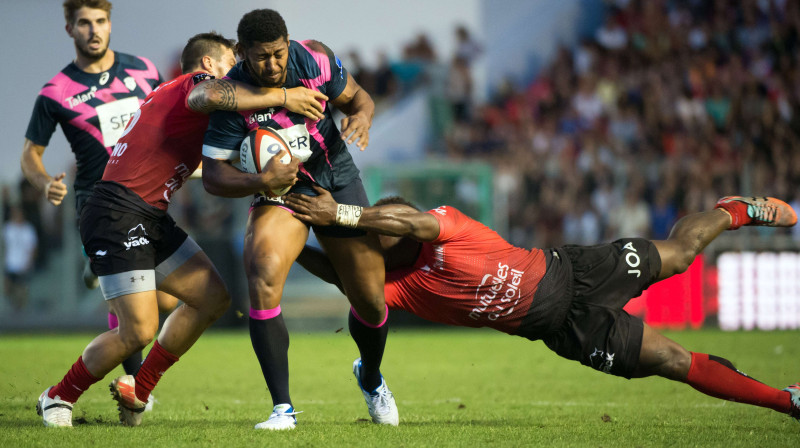 Epizonde no "Stade Francais" un Tulonas klubu pārbaudes spēles 
Foto: AP/Scanpix