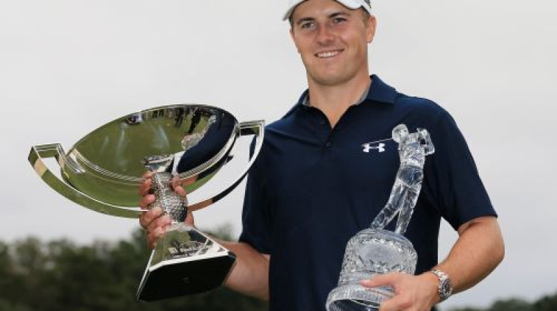 Golfa trofeju kolekcionārs Džordans Spīts
Foto: AFP/Scanpix