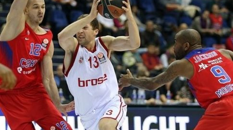 Jānis Strēlnieks gatavs uzlauzt CSKA aizsardzību 
Foto: euroleague.net