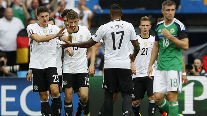 Vācijas izlase atzīmē uzvaras vārtus
Foto: AP/Scanpix