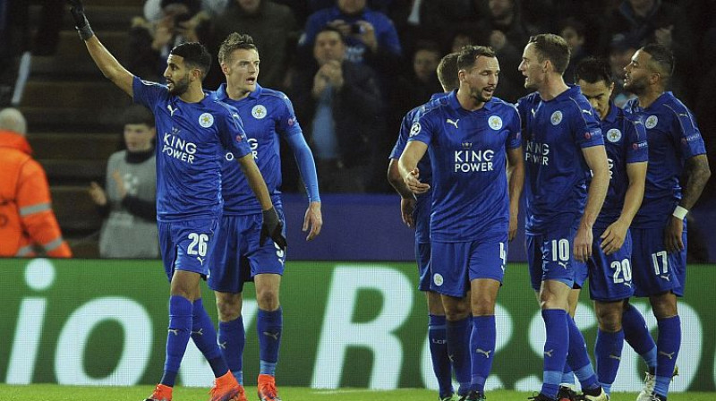 ''Leicester City'' pēc Rijada Mahreza vārtu guvuma
Foto: AP/Scanpix