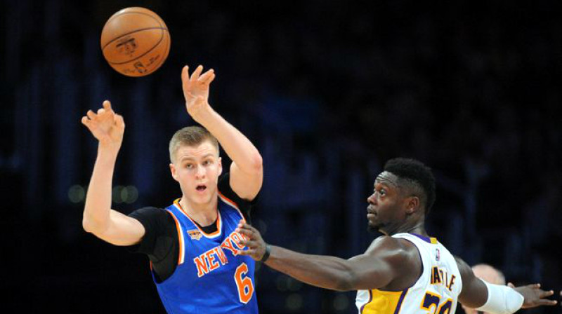 Kristaps Porziņģis pret "Lakers"
Foto: Gary A. Vasquez / usatoday.com