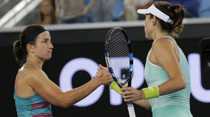 Anastasija Sevastova un Garbinje Mugurusa
Foto: AP/Scanpix