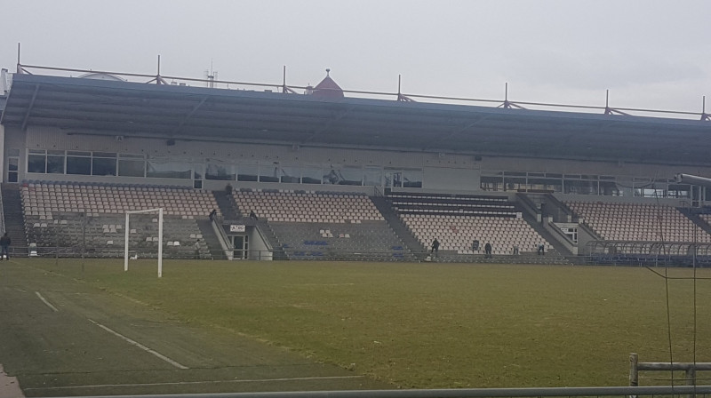 "Skonto"  stadions ar demontētiem krēsliem
Foto: Uldis Strautmanis, "Delfi"