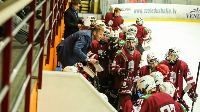 Latvijas U-16 hokeja izlase
Foto: Guntis Lazdāns/LHF