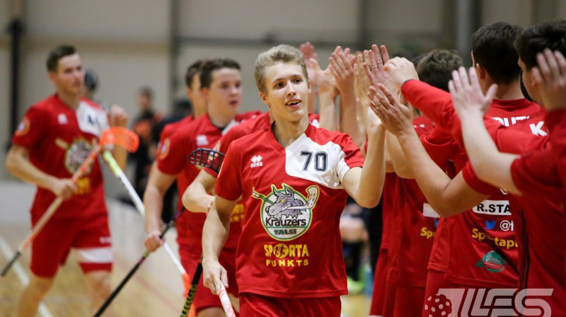 Divi vārti talsinieka Jāņa Ragovska kontā
Foto: Ritvars Raits, floorball.lv